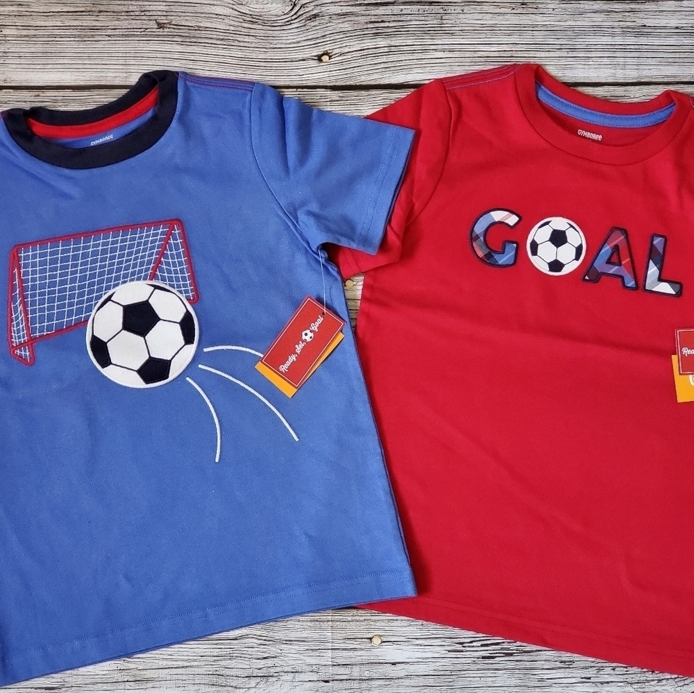 Embroidered Soccer T-Shirts Ready, Set, Goal Collection